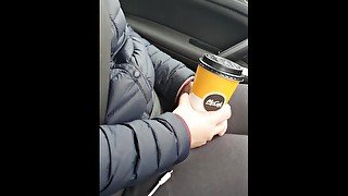 Step mom risky fuck in the car with BBC step son while dad shopping food