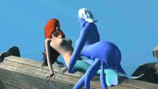3D cartoon Ariel getting fucked underwater by Ursula