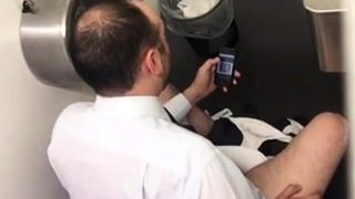 Str8 spy daddy in public toilet part 2