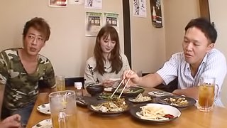 Kaede Fuyutsuk gets fucked by two men and enjoys it