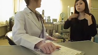 Hot dildo fuck for an Asian teen during kinky medical exam