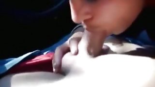 She couldn't resist sucking dick in a car