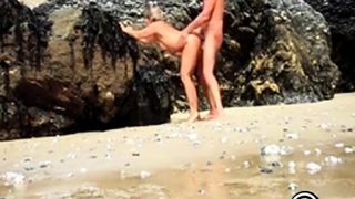 Lisa and Sparrow fucking at the public beach