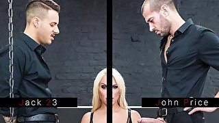 HERLIMIT - Blondie Fesser Needs Two Big Dicks To Satisfy Her Mouth And Pussy - LETSDOEIT