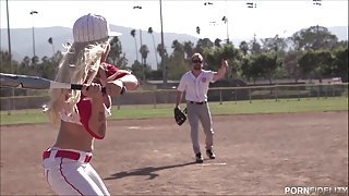 Baseball Loving Blonde Stevie Shae Loves An After Game Fuck