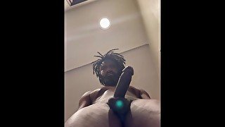 Open Your Mouth & Catch This Hot Cum Dripping From This Big Black Dick  Papa Bare