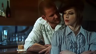 Stoya gets her pussy fucked remarcably well in a bar