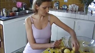 Cooking Made Her Cock Hungry