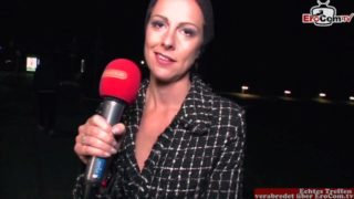 Passanten von der Straße zu öffentlichem Sex abgeschleppt von deutscher Pornoschlampe