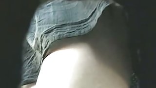 Voyeur upskirt camera films bitch ass and panties in train