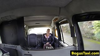 Bigtitted euroslut humped in back of taxi
