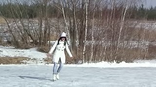 After an ice skating date he fucks his sexy teen girlfriend