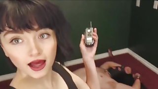 Goddess tortures her slave's cock with shocker
