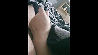 Step sister caught step dad jerk off on her panties while mommy is away