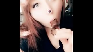 She wishes this chocolate banana was your cock