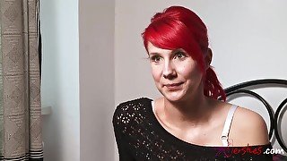 Redhead amateur MILF porn interview