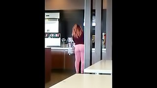 Big Juicy Booty Ebony Inside McDonalds