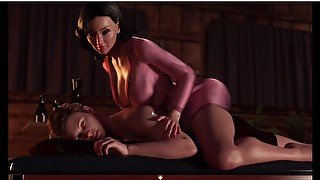 teen boy massaged by horny milf step mom dick became big, almost fuck her big ass. 3d hentai gaming