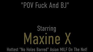 Curvy Asian Maxine X Gets Cum On Her Big Ass Tits After Loving Her Hitachi!