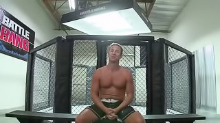 Blonde with natural tits is pinned Hardcore by battle bang winner