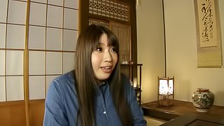 Chitose Saegusa is a babe with nice tits who wants to feel a dick