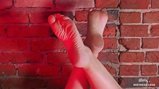 Mistress' Barefoot and Dirty Soles Teasing