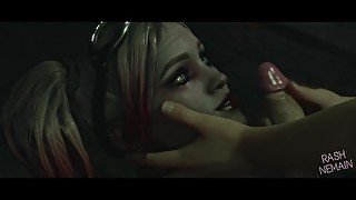 Harley Quinn - Titjob Facial cumshot 3d Hentai - by RashNemain