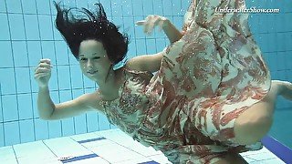 Krasula Fedorchuk loves to tease while getting naked in the pool