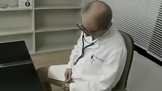 Mature blond gets her pussy toyed and fucked at a doctor's office