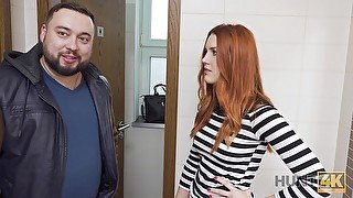 HUNT4K For cash cuck permits hunter to fuck red-haired GF in restroom