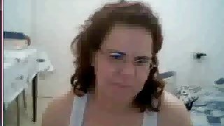 Hot milf wife shows her ass off on web cam chat