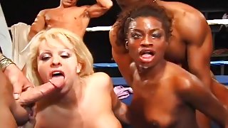 Monique and Dolly Golden Go Wild in Ring
