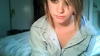 hot blonde teen teases and plays on cam