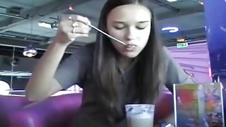 Czech Girl Fucks in Restaurant Bathroom