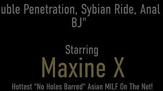Intense Solo! Busty Asian Maxine X Tries Double Penetration With Her Toys!
