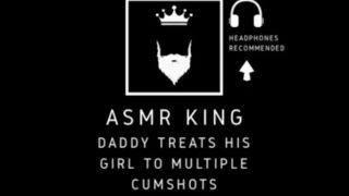 ASMR - Multiple Cumshots over ass, pussy & face. Audio clip/moaning for her