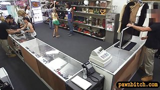 Black BF pawning her girlfriends pussy at the pawnshop