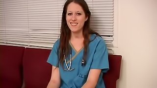 Horny nurse Krystal is ready for her partner's engorged dong