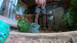 Fit Guy Masturbating Outside - Nearly Caught