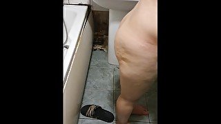Step son caught spying step mom fucking in the bathroom with dad