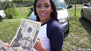 Perverted Priya Price is ready to suck and fuck outdoor for cash
