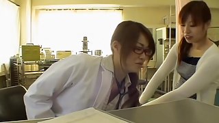 Kinky Jap doc fucks her patient during a Gyno exam