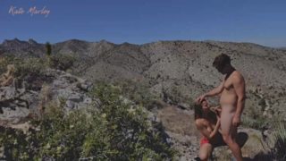 Blowjob on Mountain Top While Hiking - Kate Marley