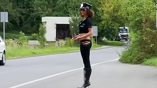 Naughty Police Woman Gives Amazing Blowjob On POV Cam