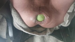 Pumped asshole with vegetables inside make a nice gape