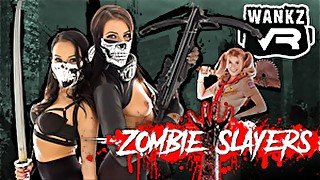 WankzVR - Zombie Slayers ft. Adriana Chechik, Megan Rain, Arya Fae