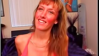 Fake tits dame getting face fucking in threesome porn