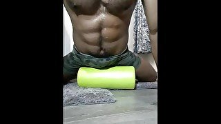 Muscular Guy Moaning While Humping Floor - Cum Handsfree