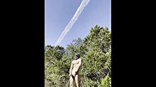 Cam Crest Helicopters his Cock in Public