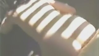 Homemade video of a naked horny babe fucking big dildo